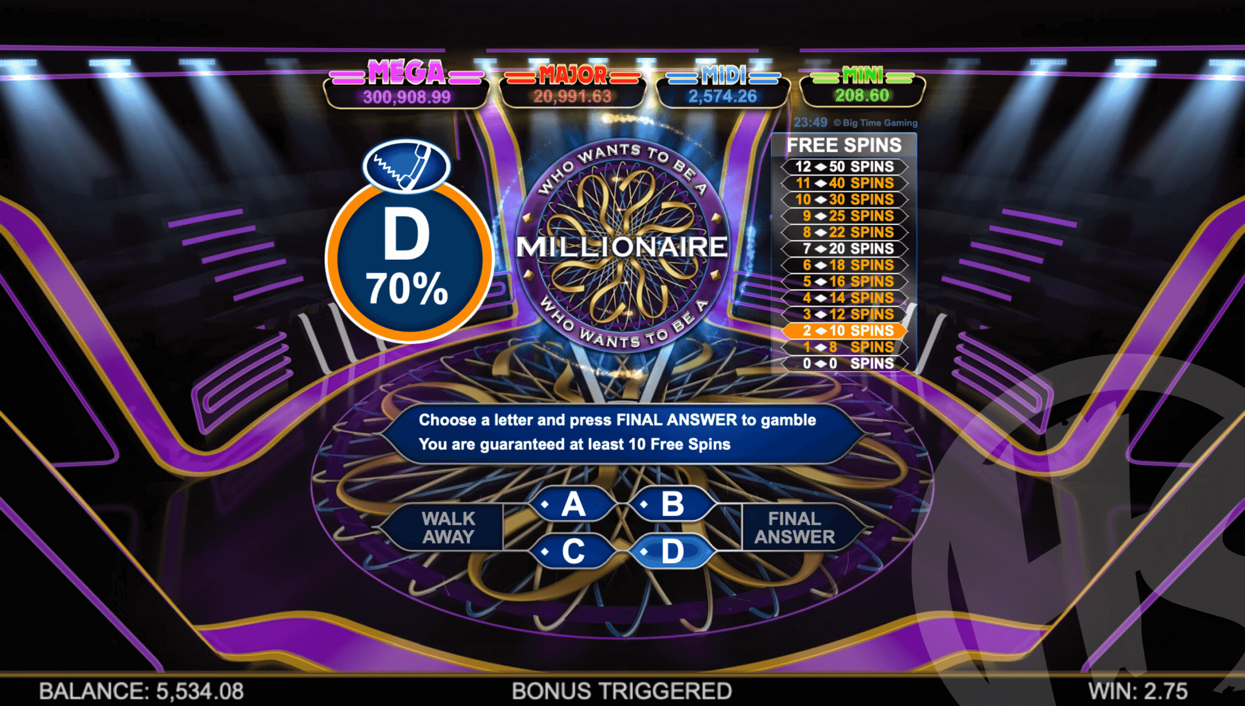 Who wants to be a millionaire megapays