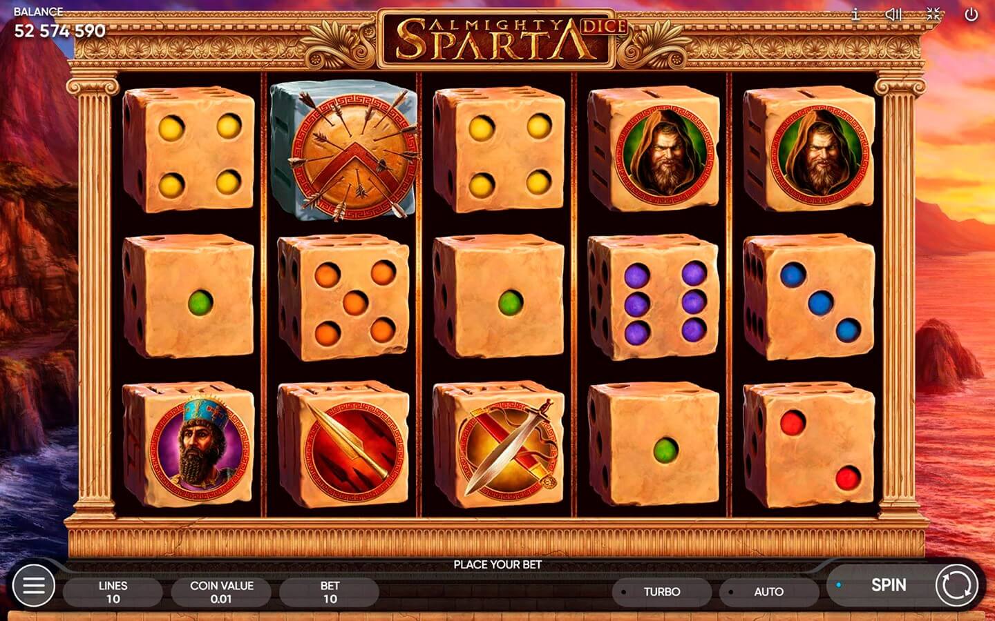 Almighty sparta dice