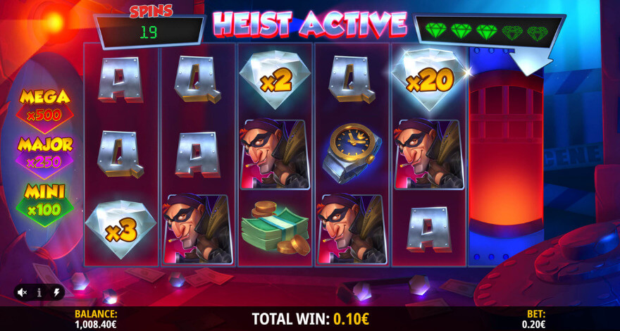 Diamond heist: hold and win