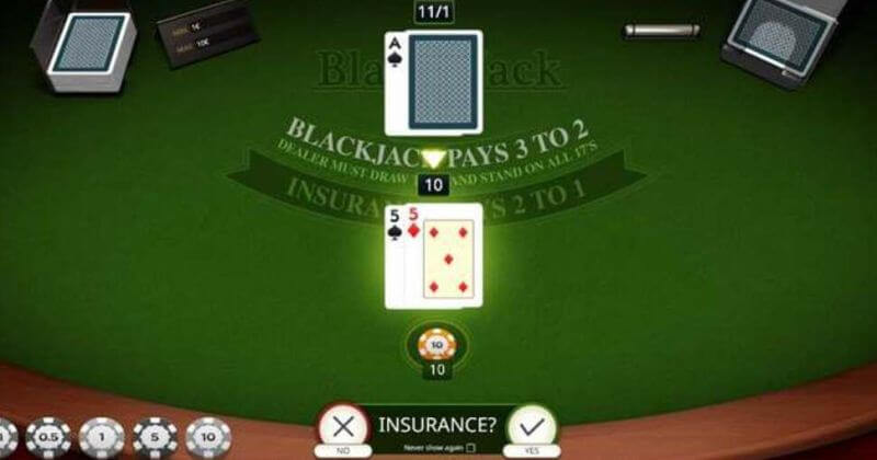 Blackjack singlehand