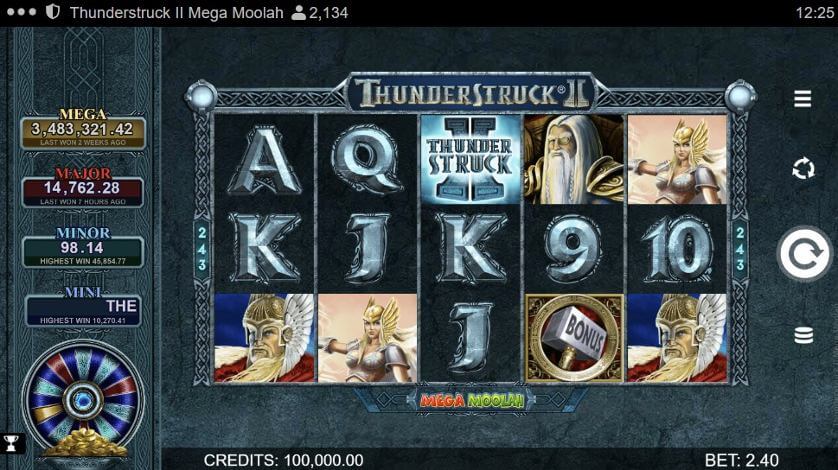 Thunderstruck 2 mega moolah