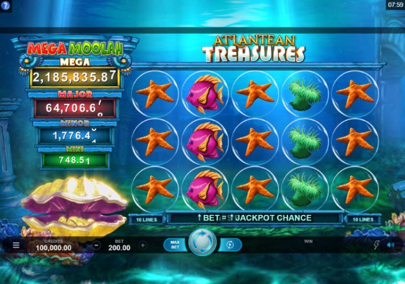 Atlantean treasures mega moolah