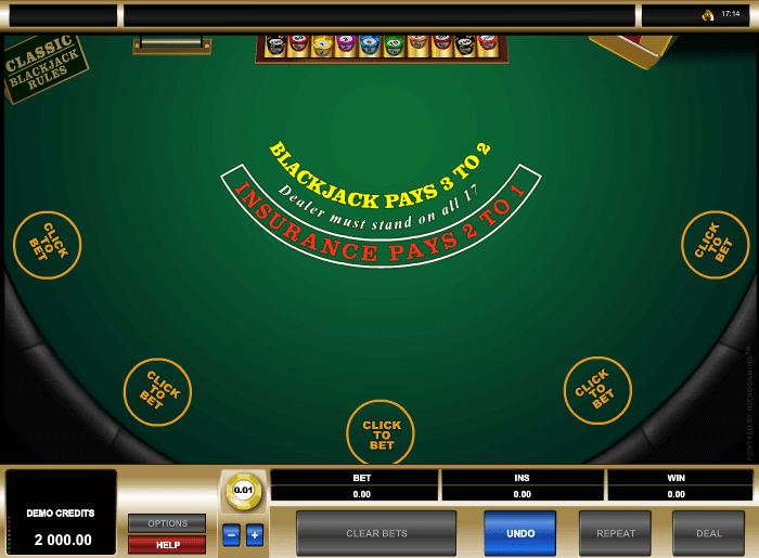 Multi hand classic blackjack