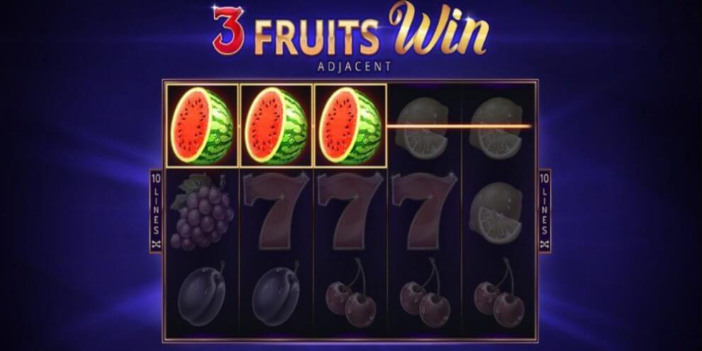 3 fruits win: 10 lines