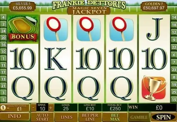 Frankie dettoris magic seven jackpot