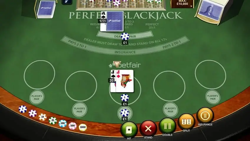 Perfect blackjack